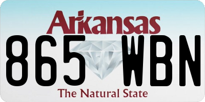 AR license plate 865WBN