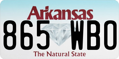 AR license plate 865WBO