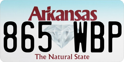 AR license plate 865WBP
