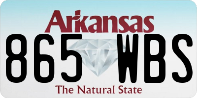 AR license plate 865WBS
