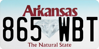 AR license plate 865WBT