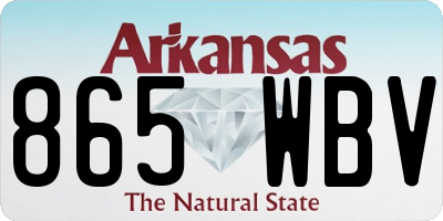 AR license plate 865WBV
