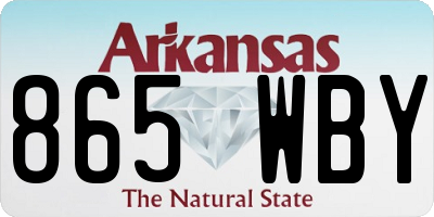 AR license plate 865WBY