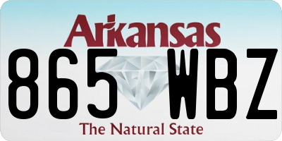 AR license plate 865WBZ