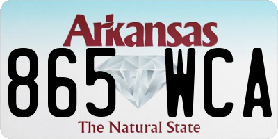 AR license plate 865WCA