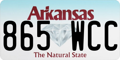 AR license plate 865WCC