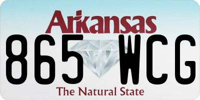 AR license plate 865WCG