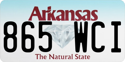 AR license plate 865WCI