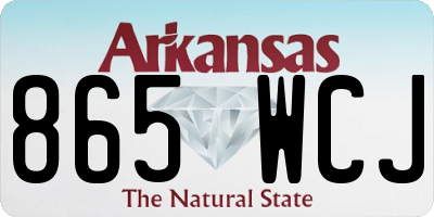 AR license plate 865WCJ