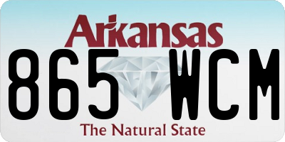 AR license plate 865WCM