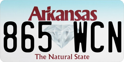 AR license plate 865WCN