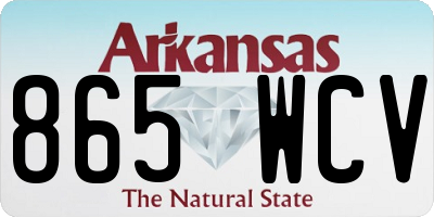 AR license plate 865WCV