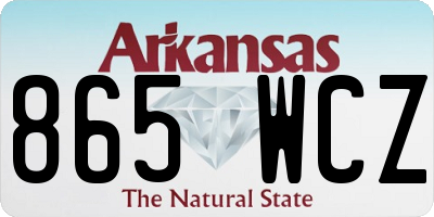 AR license plate 865WCZ