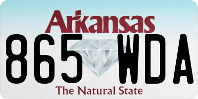 AR license plate 865WDA