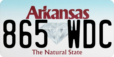 AR license plate 865WDC