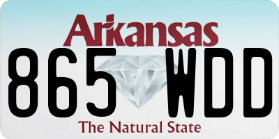 AR license plate 865WDD