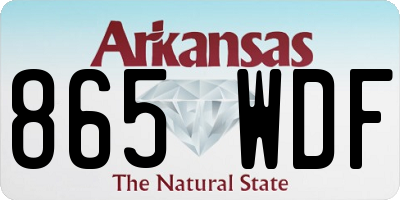 AR license plate 865WDF