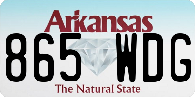 AR license plate 865WDG