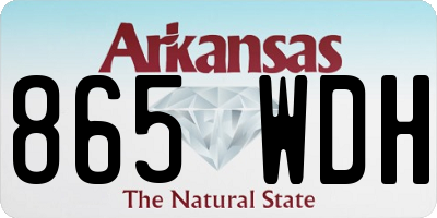 AR license plate 865WDH