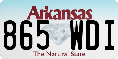 AR license plate 865WDI