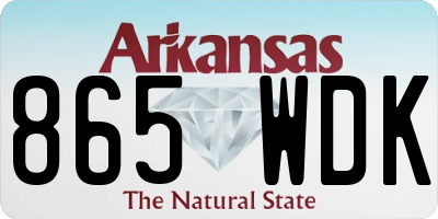 AR license plate 865WDK