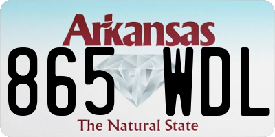 AR license plate 865WDL