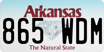 AR license plate 865WDM