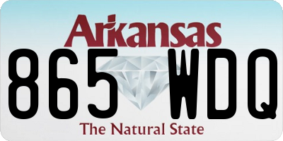 AR license plate 865WDQ