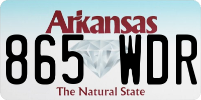 AR license plate 865WDR