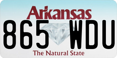 AR license plate 865WDU