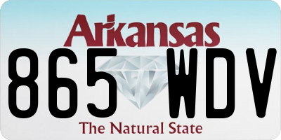 AR license plate 865WDV
