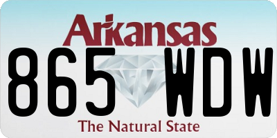 AR license plate 865WDW