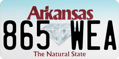 AR license plate 865WEA