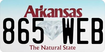 AR license plate 865WEB