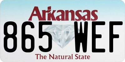 AR license plate 865WEF