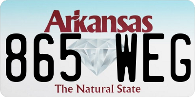 AR license plate 865WEG