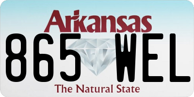 AR license plate 865WEL