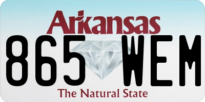 AR license plate 865WEM