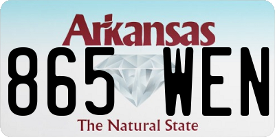 AR license plate 865WEN