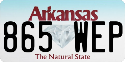 AR license plate 865WEP