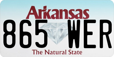 AR license plate 865WER