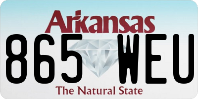 AR license plate 865WEU