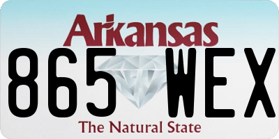 AR license plate 865WEX