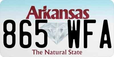 AR license plate 865WFA