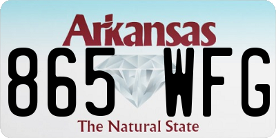 AR license plate 865WFG