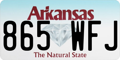 AR license plate 865WFJ