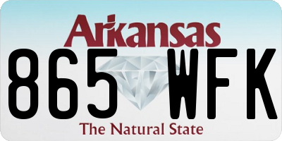 AR license plate 865WFK
