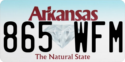 AR license plate 865WFM