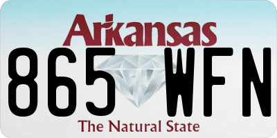 AR license plate 865WFN