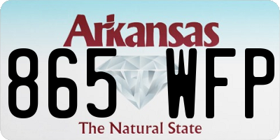 AR license plate 865WFP